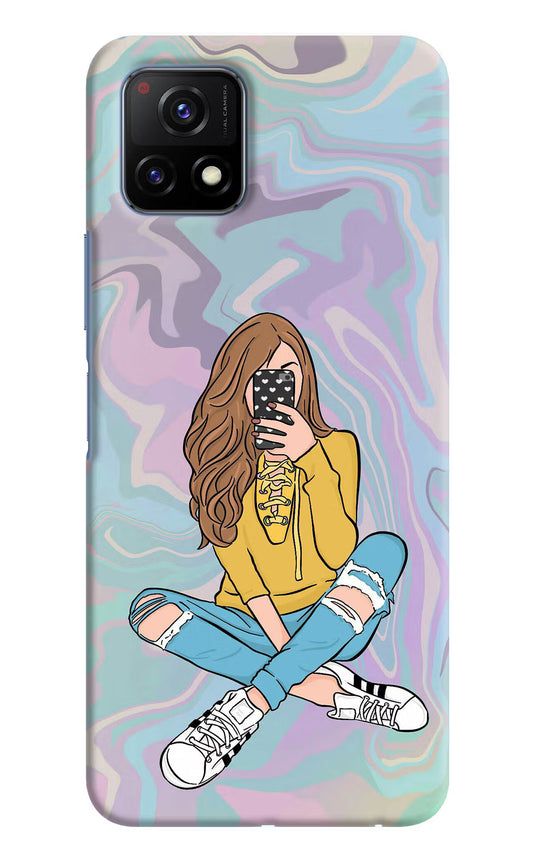 Selfie Girl Vivo Y72 5G Hard Case Back Cover by Casekaro