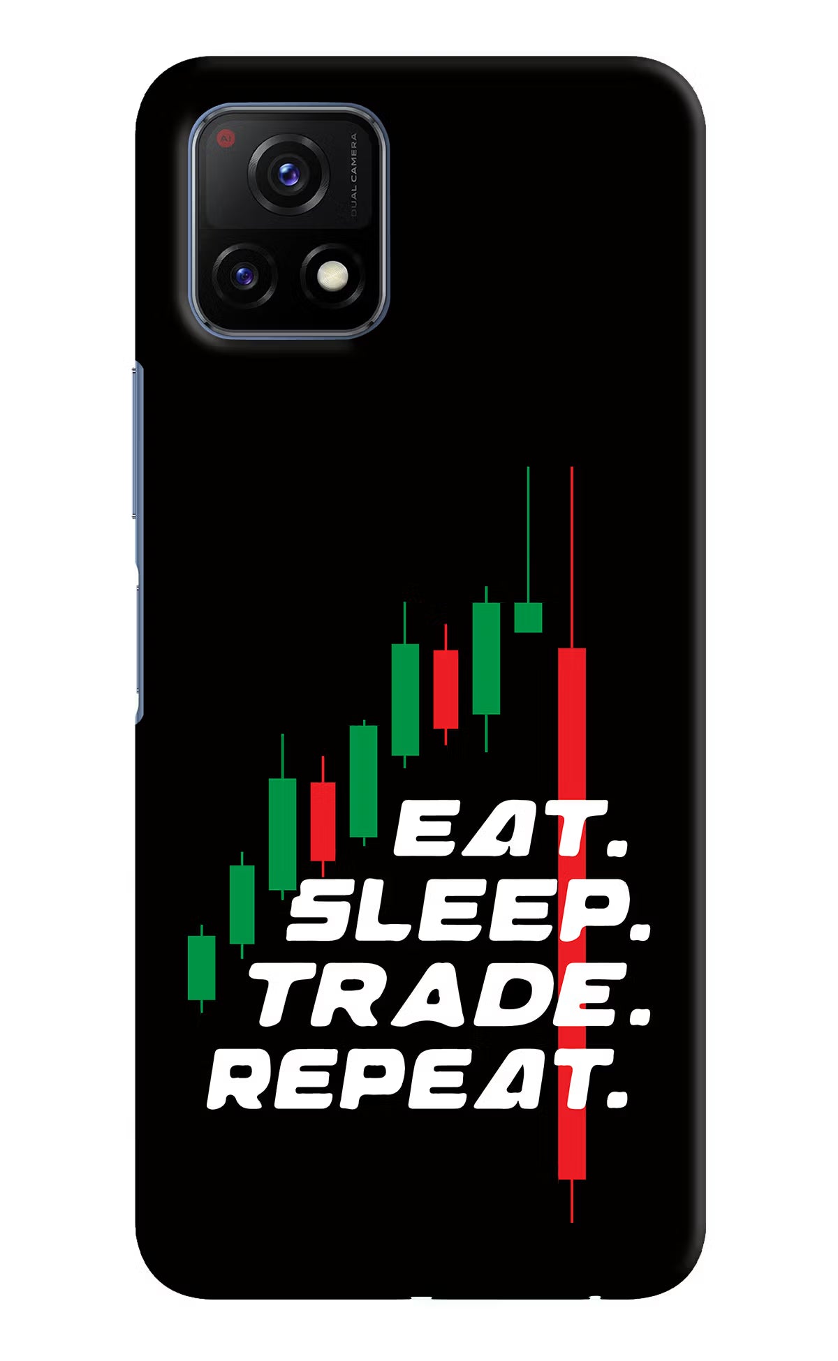 Eat Sleep Trade Repeat Vivo Y72 5G Hard Case Back Cover by Casekaro