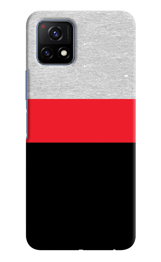Tri Color Pattern Vivo Y72 5G Hard Case Back Cover by Casekaro