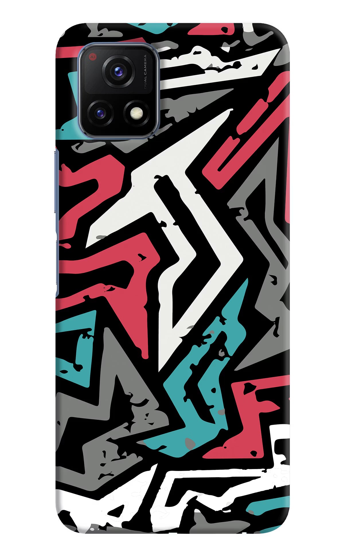 Geometric Graffiti Vivo Y72 5G Hard Case Back Cover by Casekaro