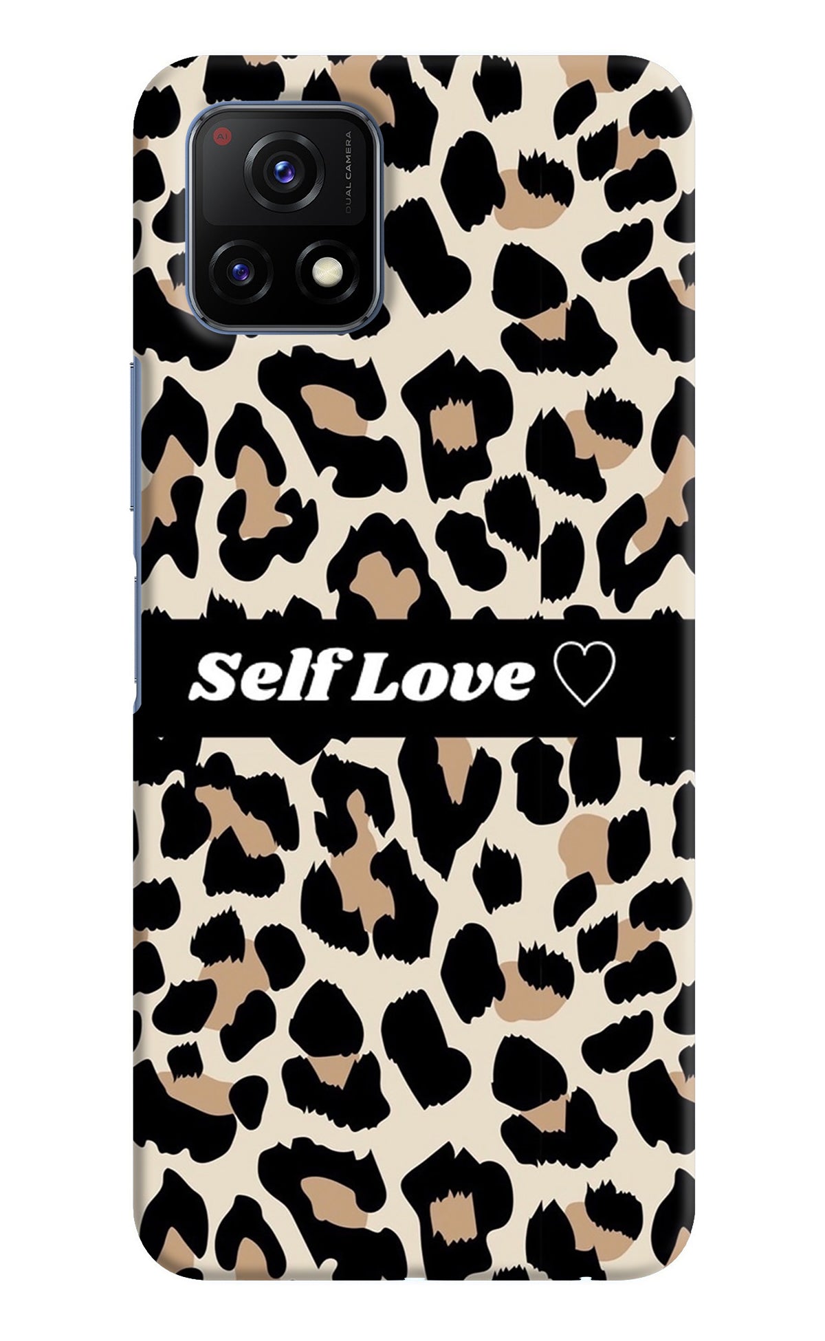 Leopard Print Self Love Vivo Y72 5G Back Cover