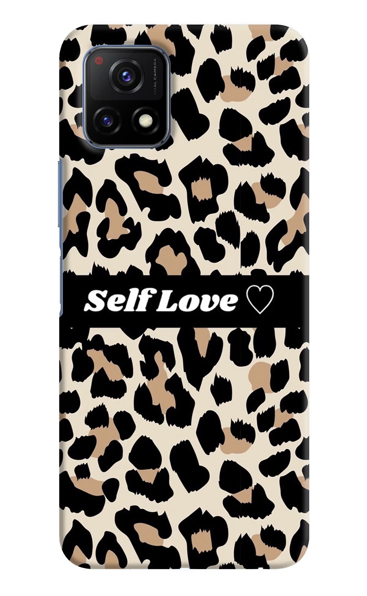 Leopard Print Self Love Vivo Y72 5G Hard Case Back Cover by Casekaro