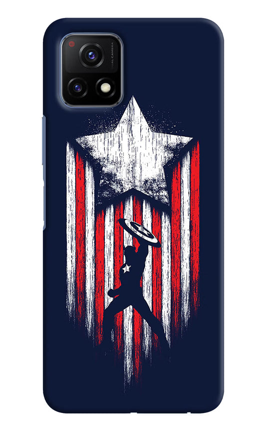 Captain America Marvel Art Vivo Y72 5G Hard Case Back Cover by Casekaro