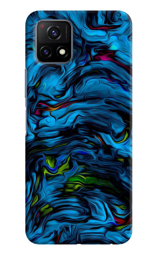 Dark Blue Abstract Vivo Y72 5G Back Cover