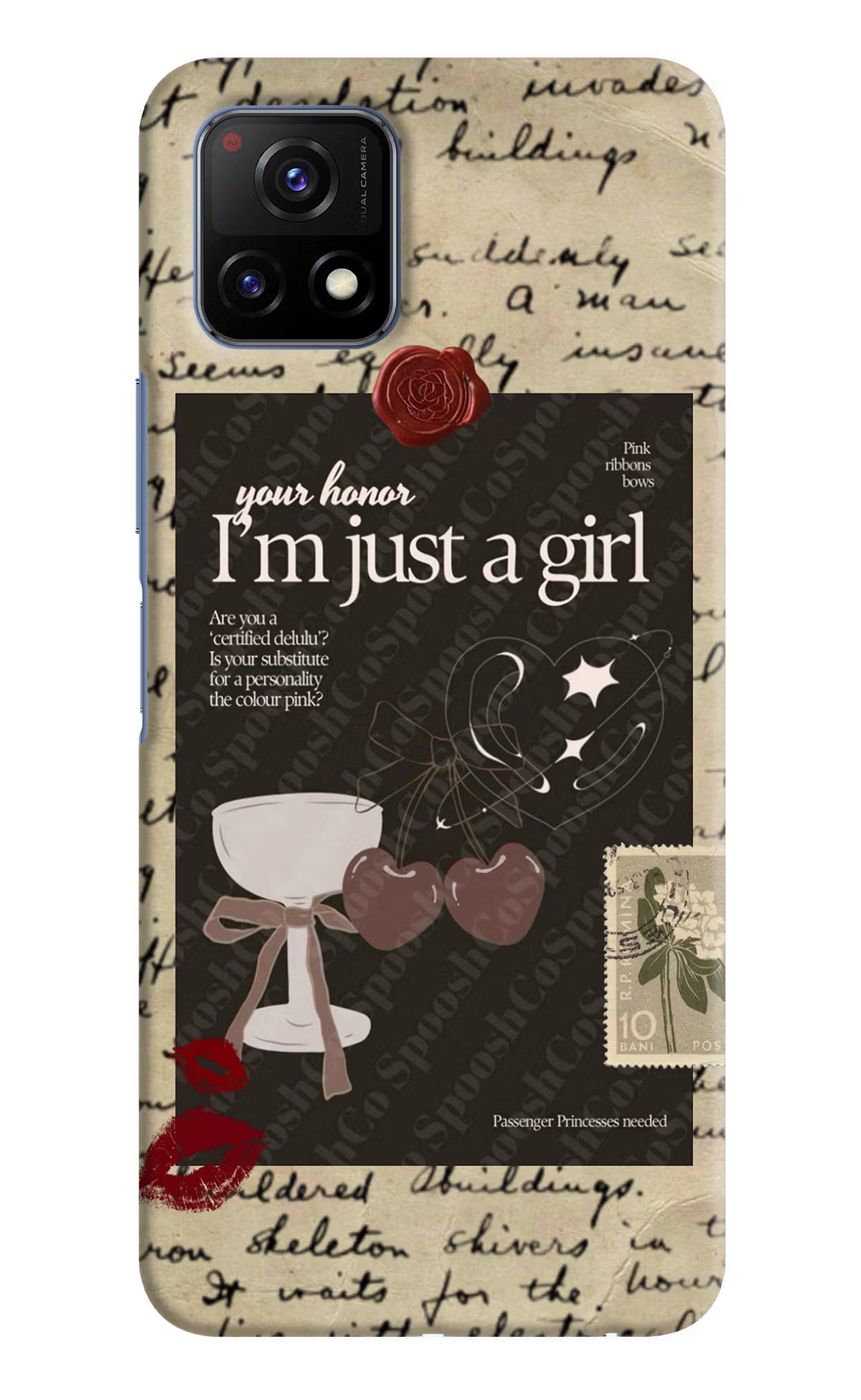 I am just a girl Vivo Y72 5G Hard Case Back Cover by Casekaro