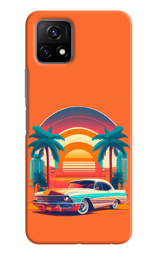 Palm Drive 80s Vivo Y72 5G Hard Case Back Cover by Casekaro