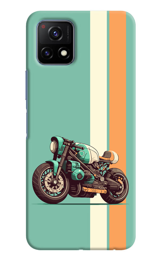 Striped Moto Drift Vivo Y72 5G Hard Case Back Cover by Casekaro