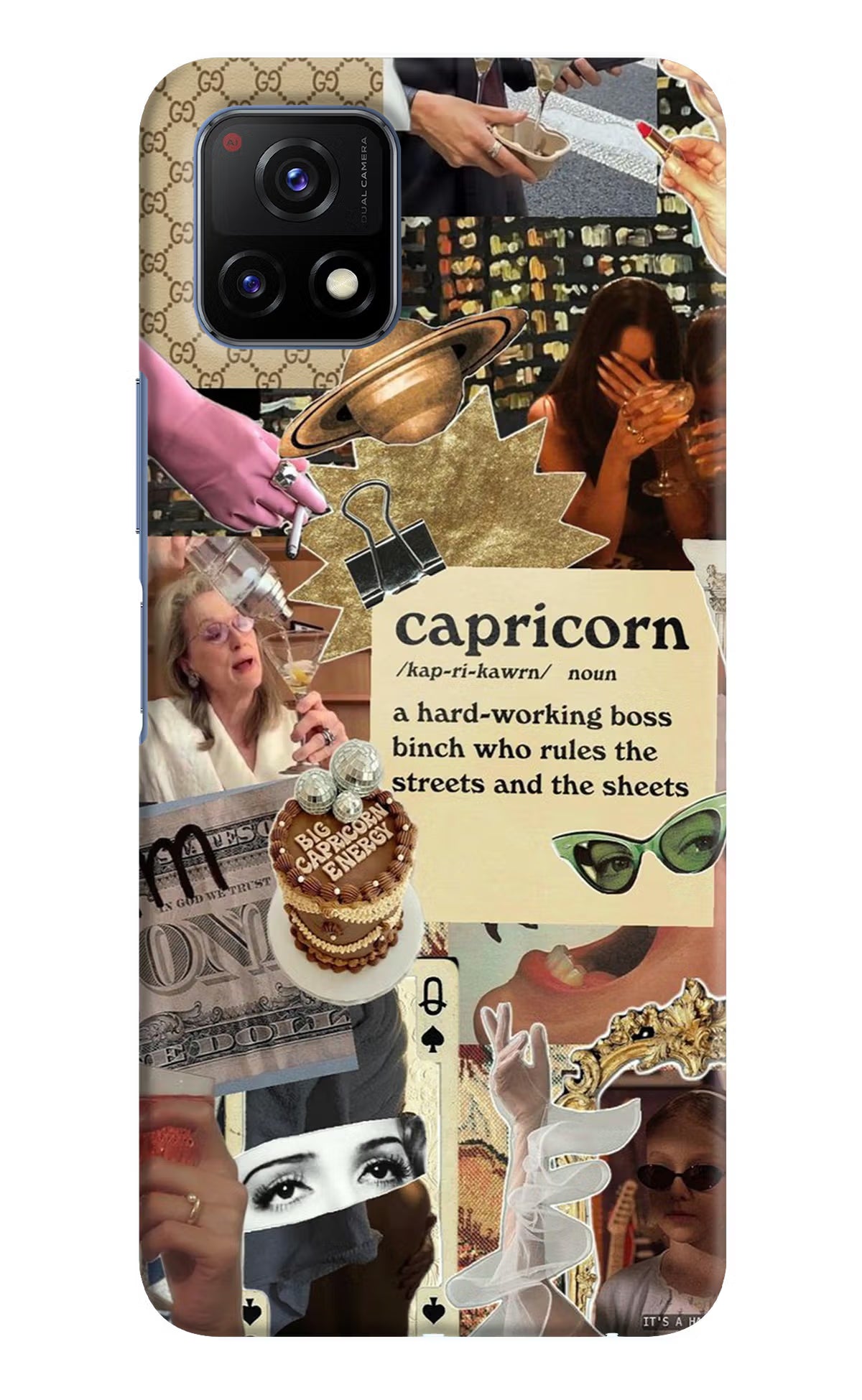 Capricorn Zodiac Vivo Y72 5G Hard Case Back Cover by Casekaro