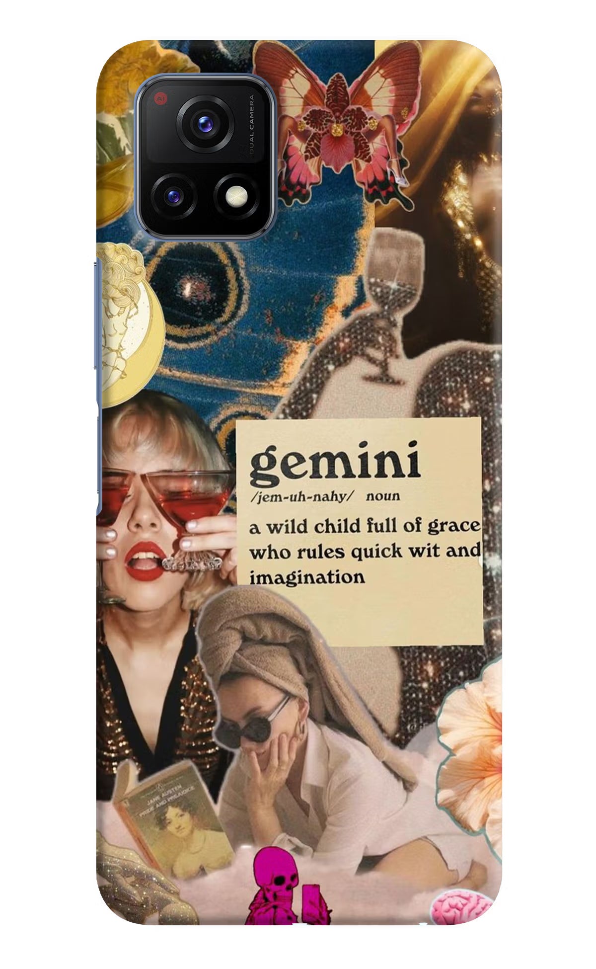 Gemini Zodiac Vivo Y72 5G Hard Case Back Cover by Casekaro