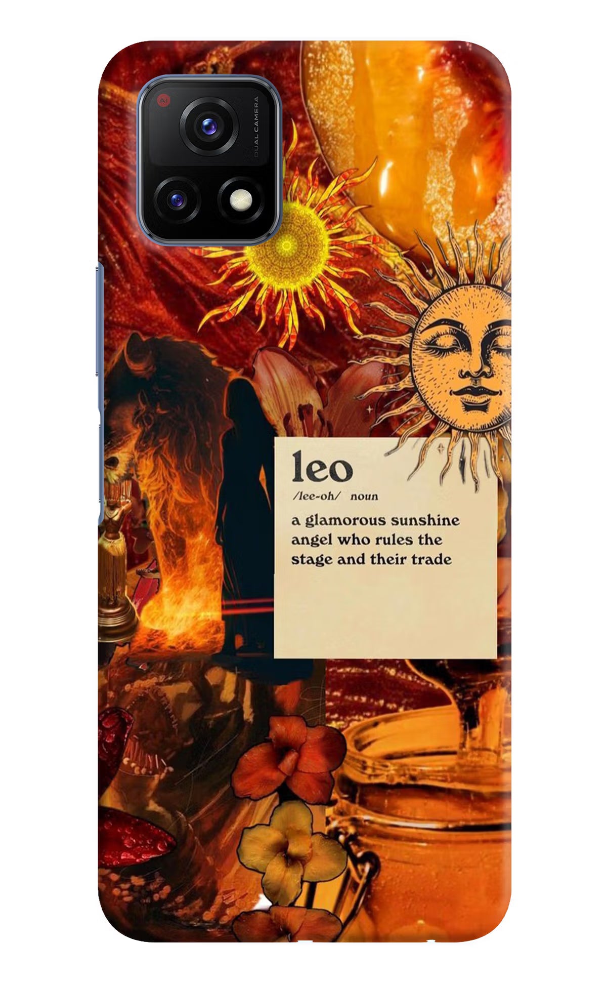 Leo Zodiac Vivo Y72 5G Hard Case Back Cover by Casekaro