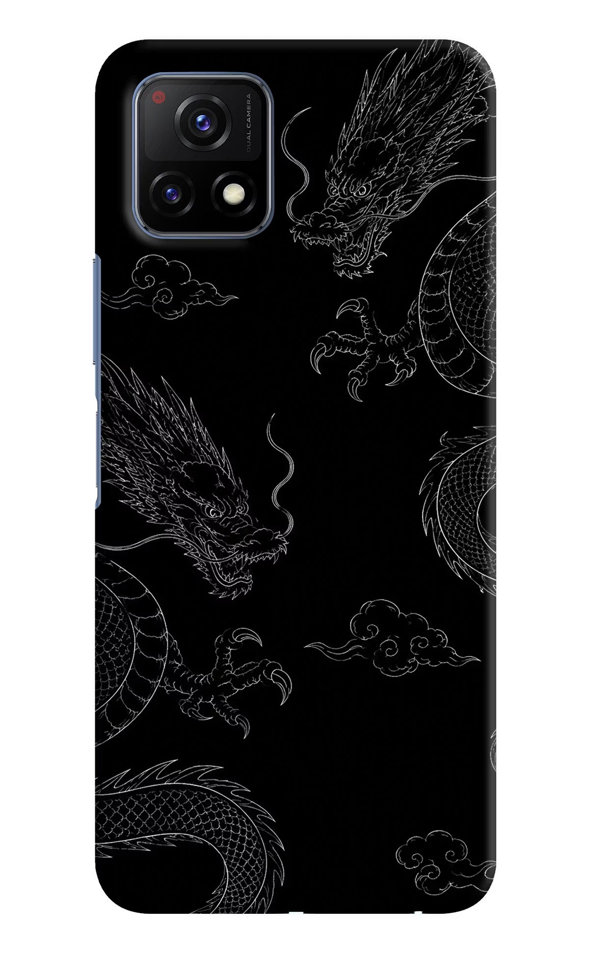Twin Dragons Vivo Y72 5G Hard Case Back Cover by Casekaro