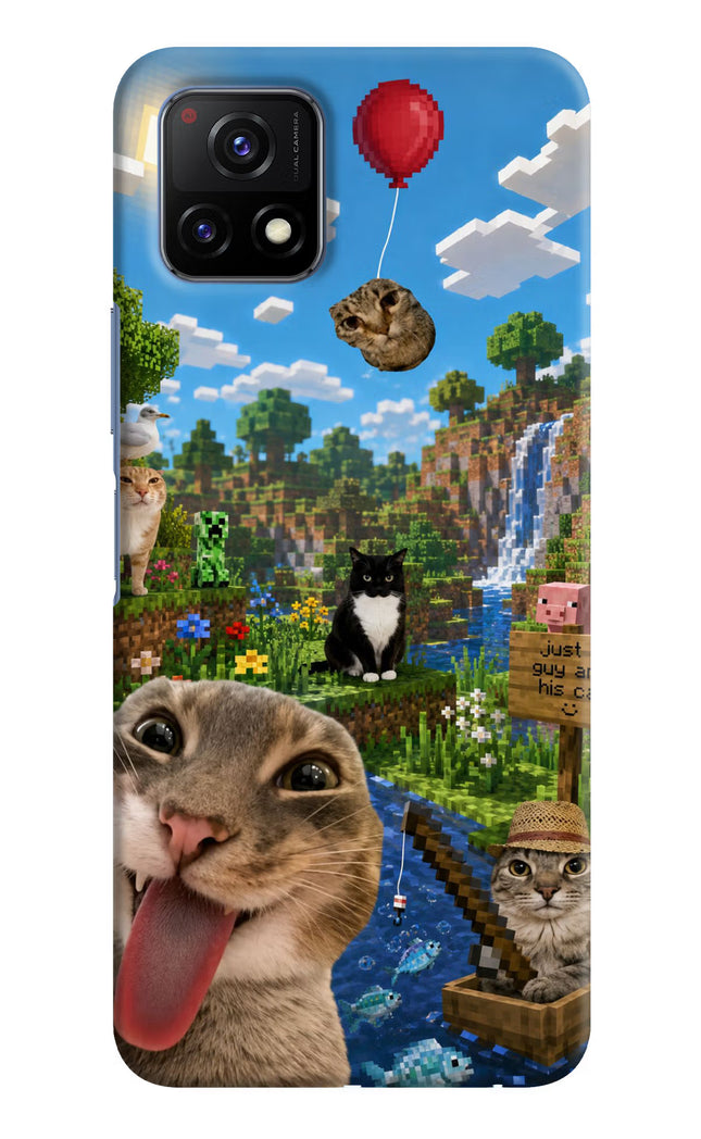 Minecraft Cat Chaos Vivo Y72 5G Hard Case Back Cover by Casekaro