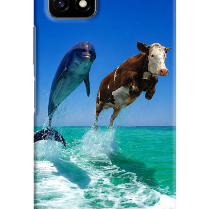 Dolphin vs Cow Vivo Y72 5G Hard Case Back Cover by Casekaro