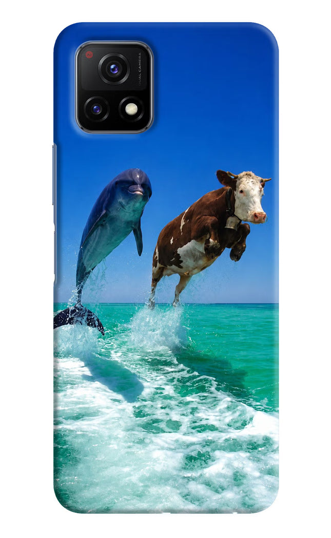 Dolphin vs Cow Vivo Y72 5G Hard Case Back Cover by Casekaro