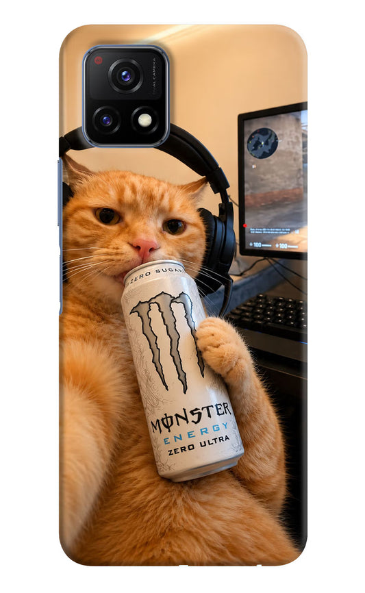Gamer Cat Energy Vivo Y72 5G Hard Case Back Cover by Casekaro