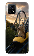 Rollercoaster Dog Vivo Y72 5G Hard Case Back Cover by Casekaro