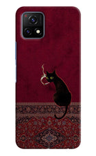 Midnight Cat Vivo Y72 5G Back Cover