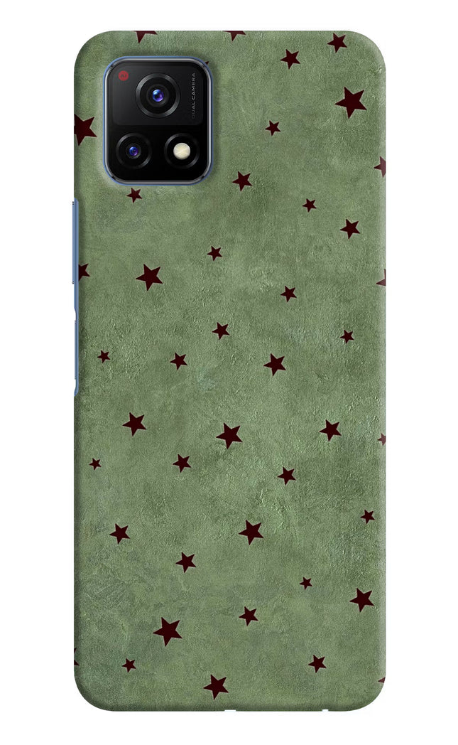 Green Stars Vivo Y72 5G Hard Case Back Cover by Casekaro