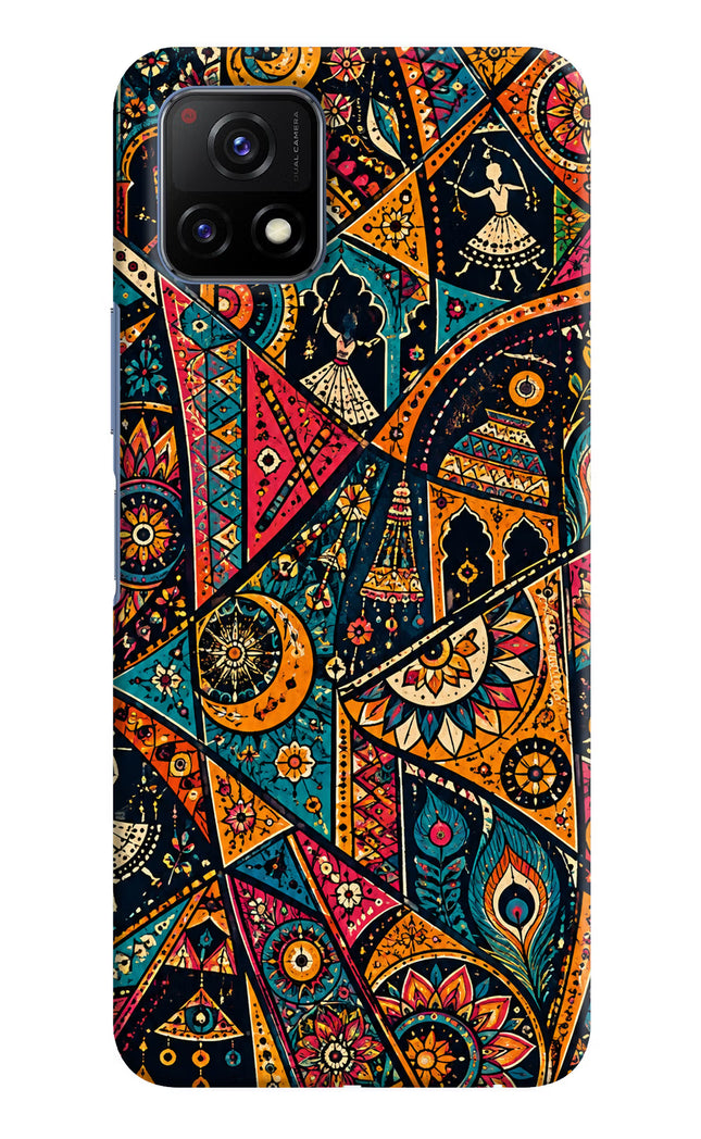 Folk Print Vivo Y72 5G Hard Case Back Cover by Casekaro