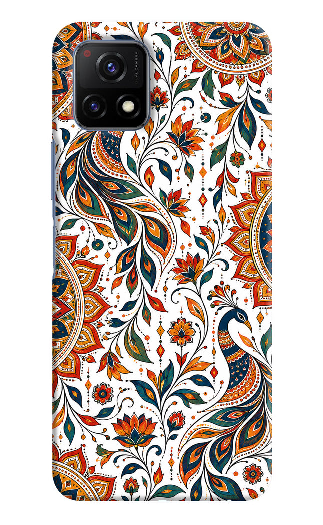 White Mayura Vivo Y72 5G Hard Case Back Cover by Casekaro