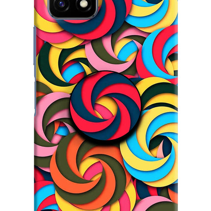 Spiral Pattern Vivo Y72 5G Pop Case by Casekaro