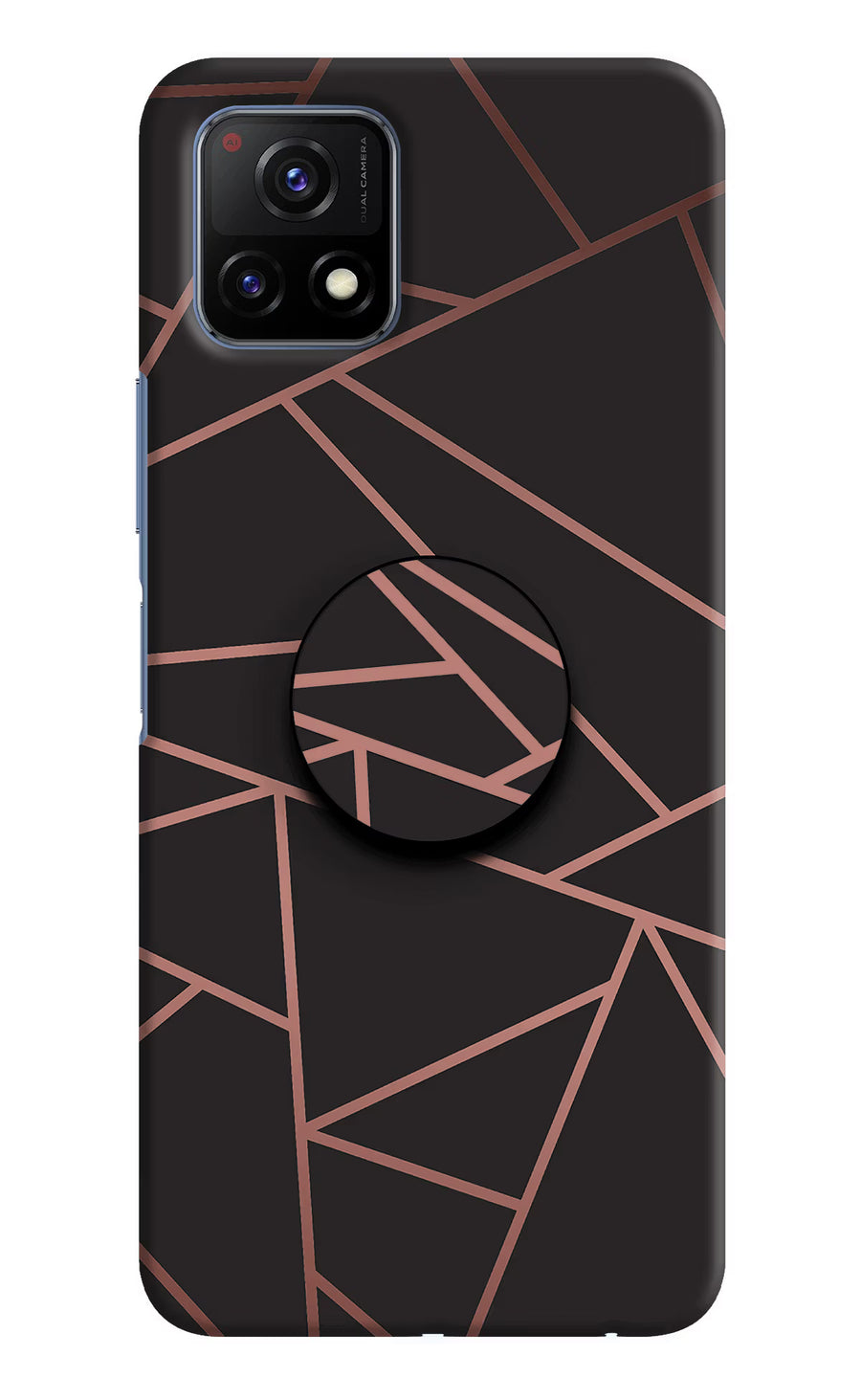 Geometric Pattern Vivo Y72 5G Pop Case, Hard case