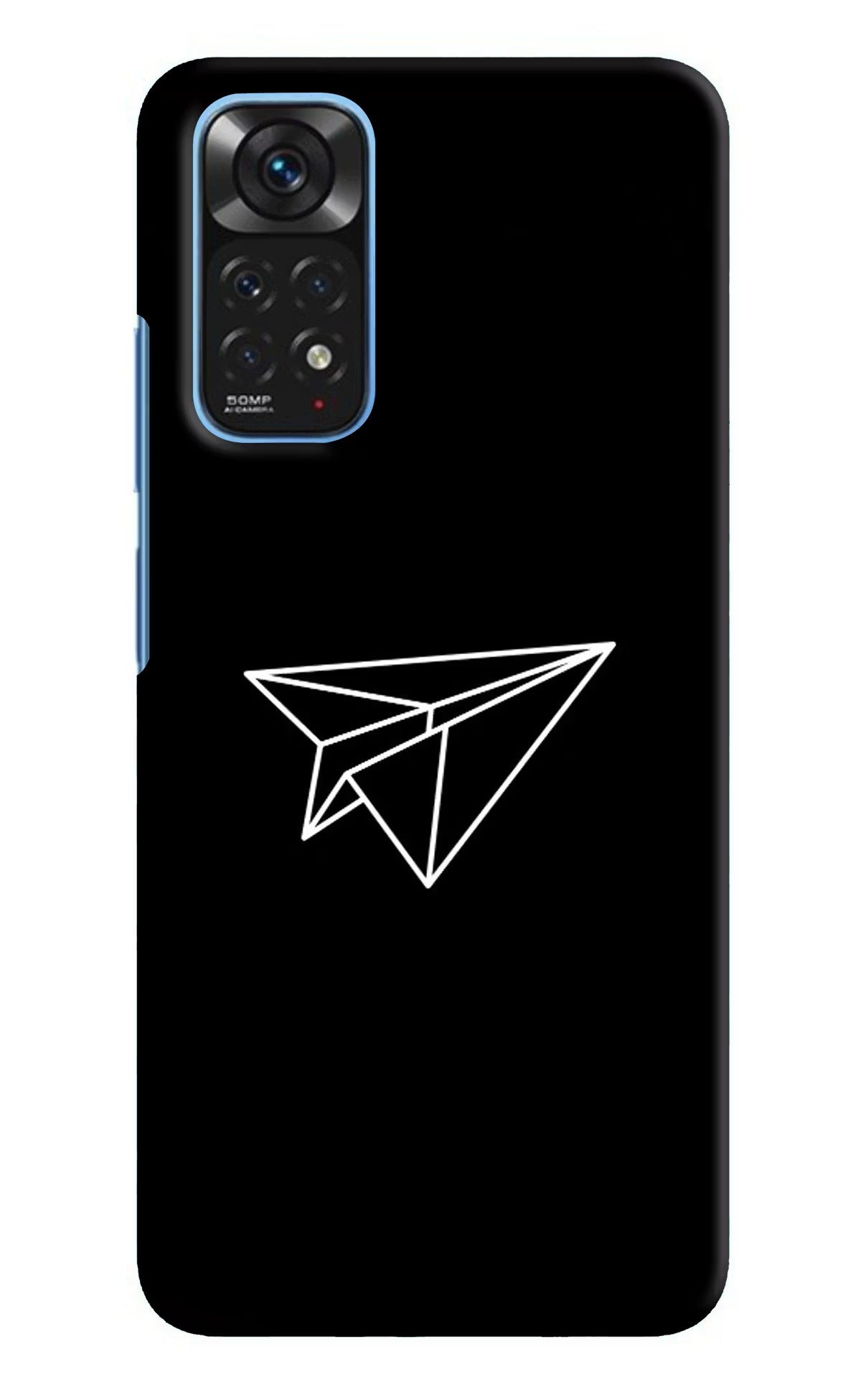 Paper Plane White Redmi Note 11/11S Hard Case Back Cover by Casekaro