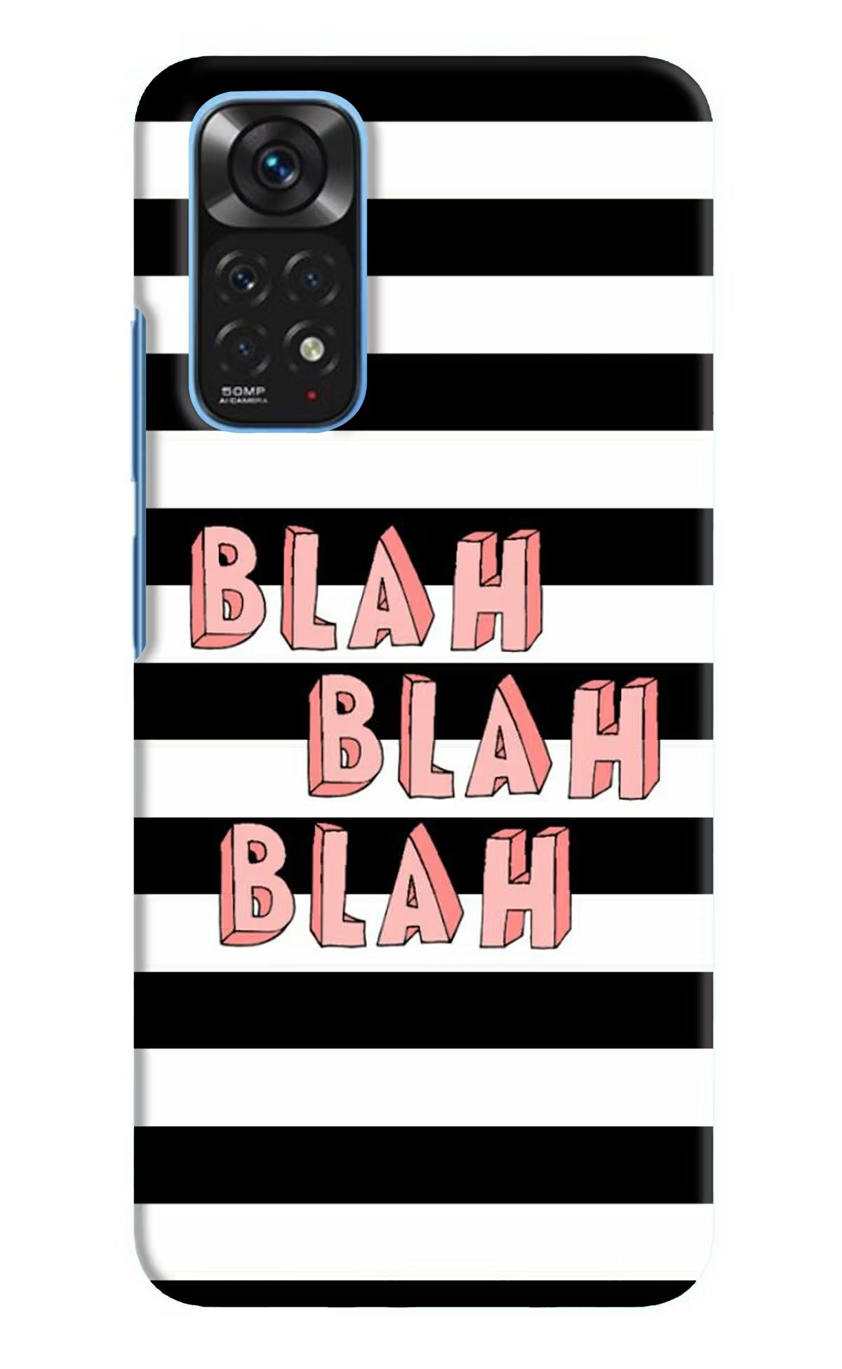 Blah Blah Blah Redmi Note 11/11S Hard Case Back Cover by Casekaro