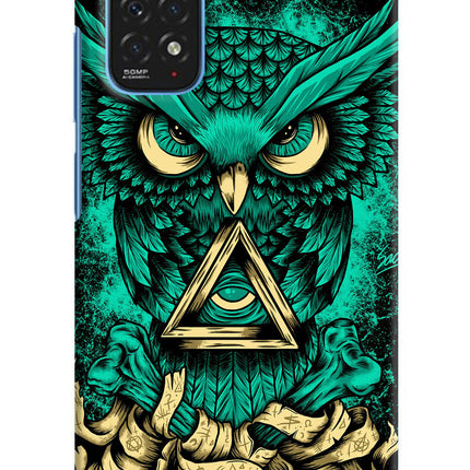 Green Owl Redmi Note 11/11S Hard Case Back Cover by Casekaro