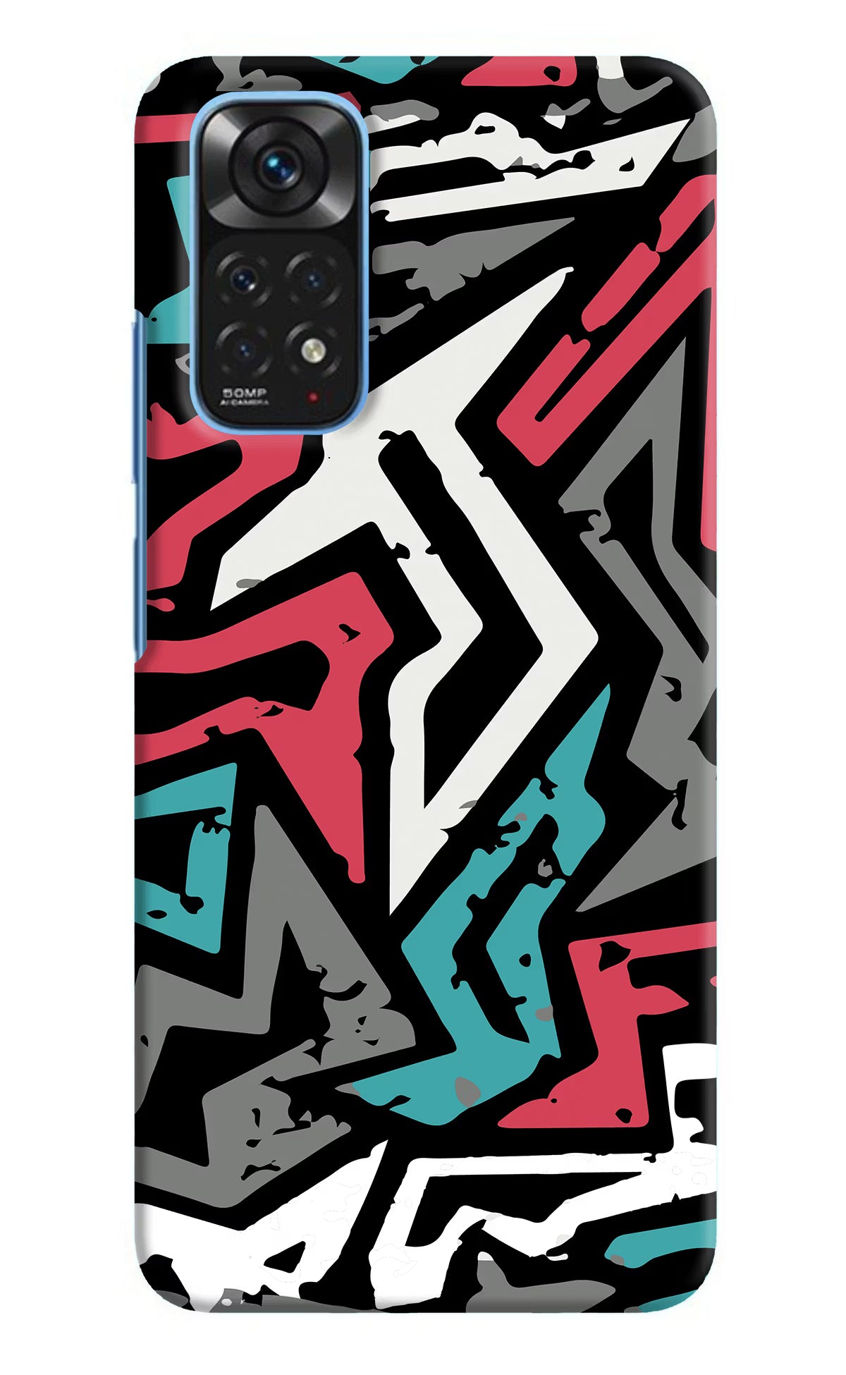 Geometric Graffiti Redmi Note 11/11S Hard Case Back Cover by Casekaro