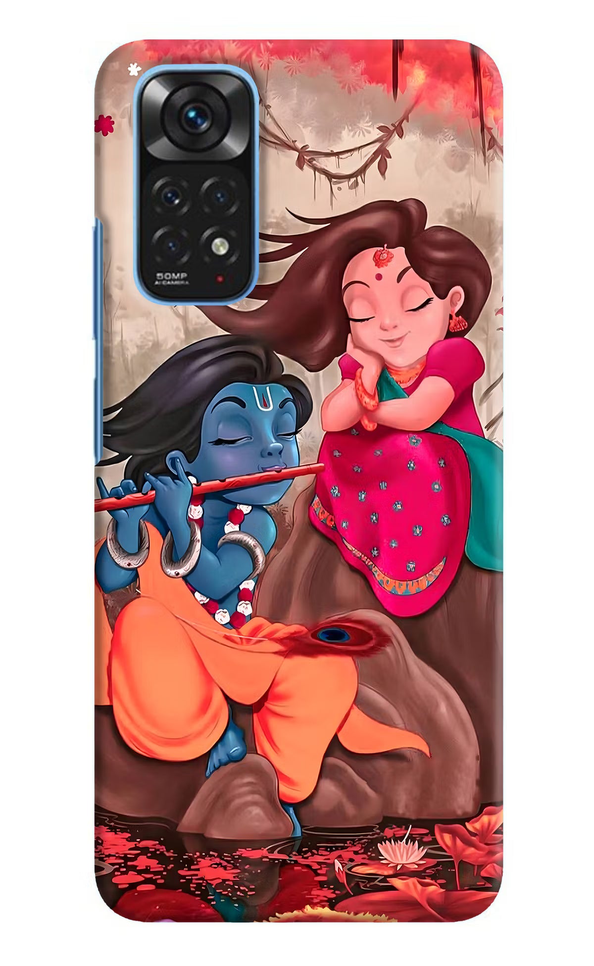 Radhe Krishna Redmi Note 11/11S Hard Case Back Cover by Casekaro