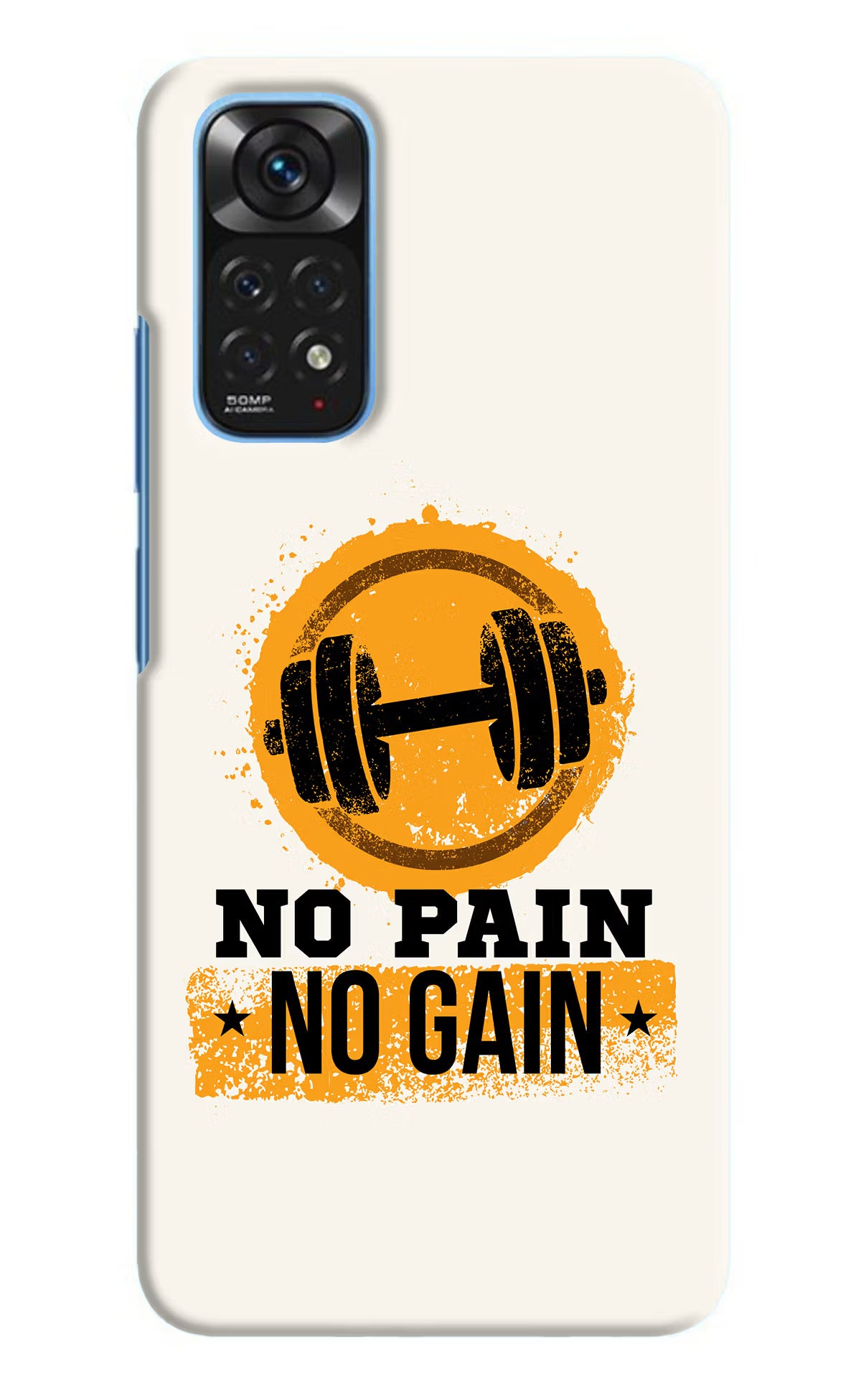 No Pain No Gain Redmi Note 11/11S Hard Case Back Cover by Casekaro