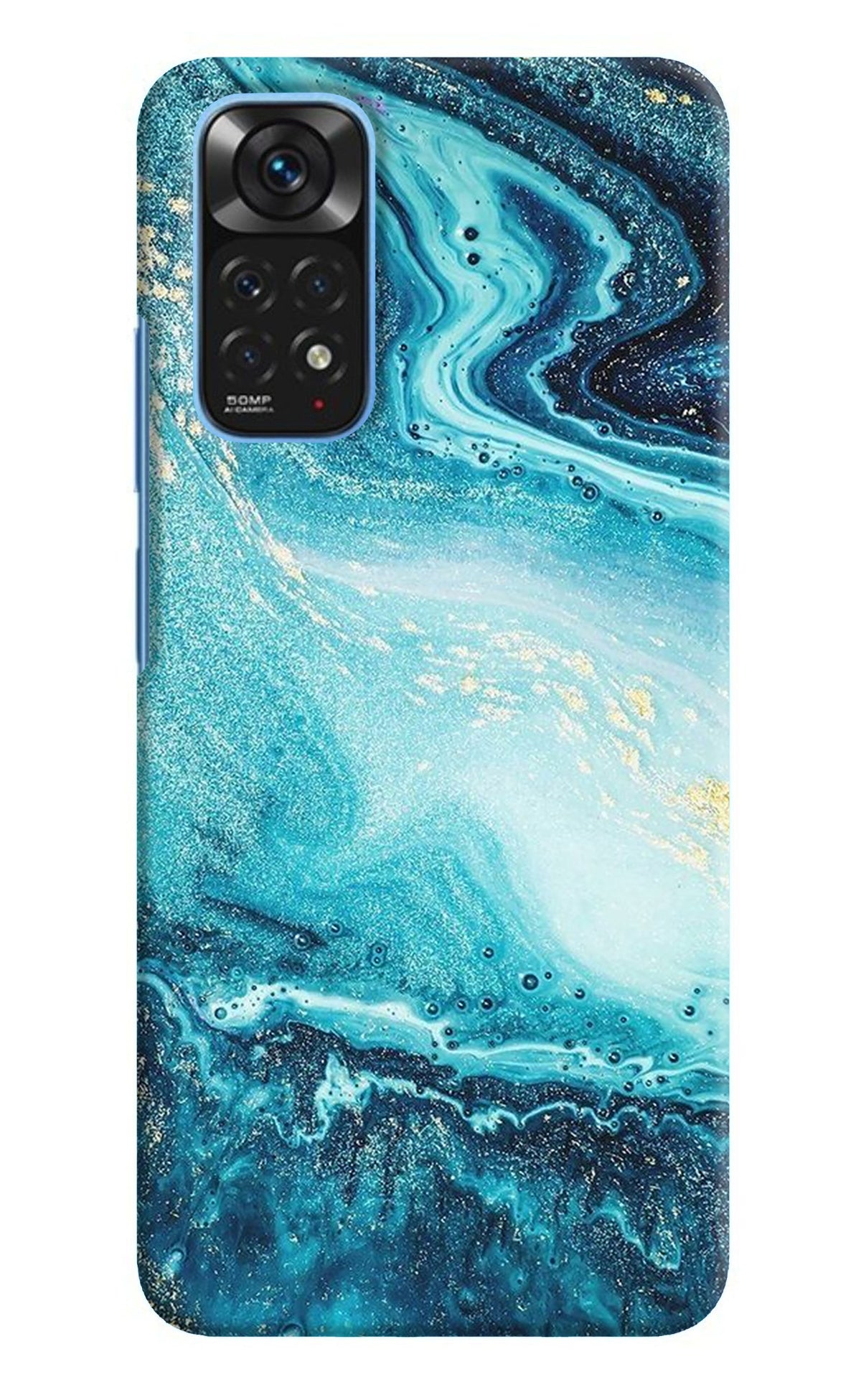 Blue Glitter Marble Redmi Note 11/11S Back Cover