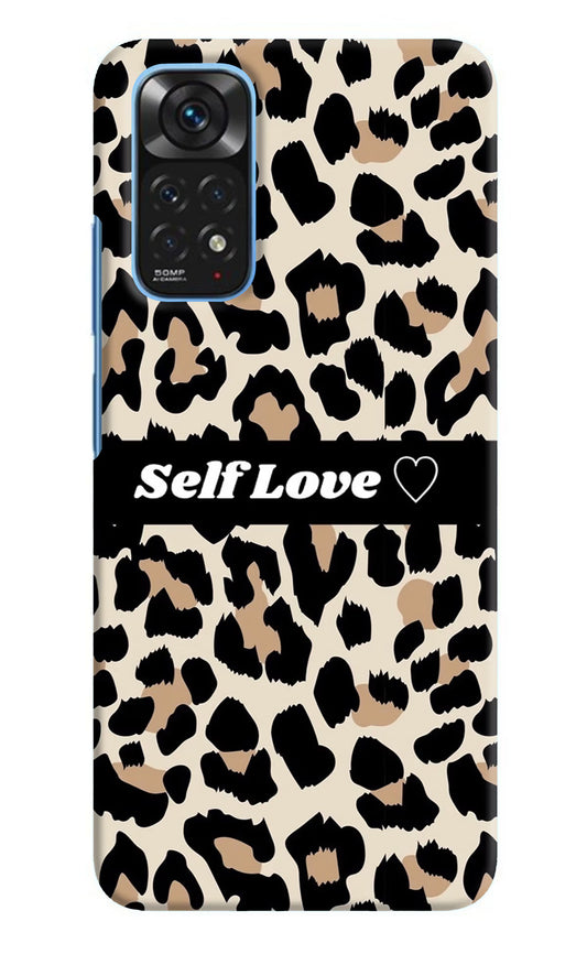 Leopard Print Self Love Redmi Note 11/11S Hard Case Back Cover by Casekaro