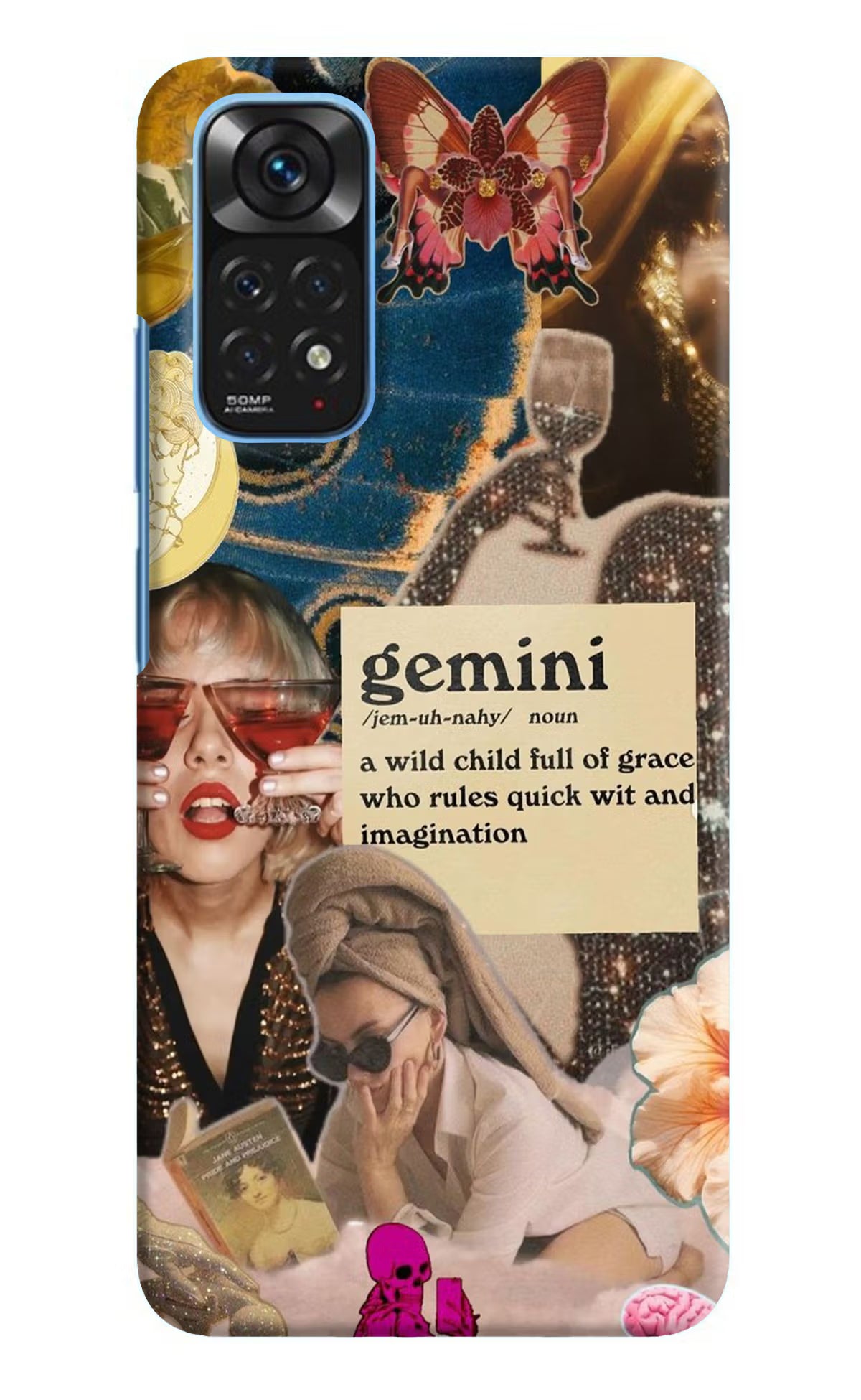 Gemini Zodiac Redmi Note 11/11S Hard Case Back Cover by Casekaro