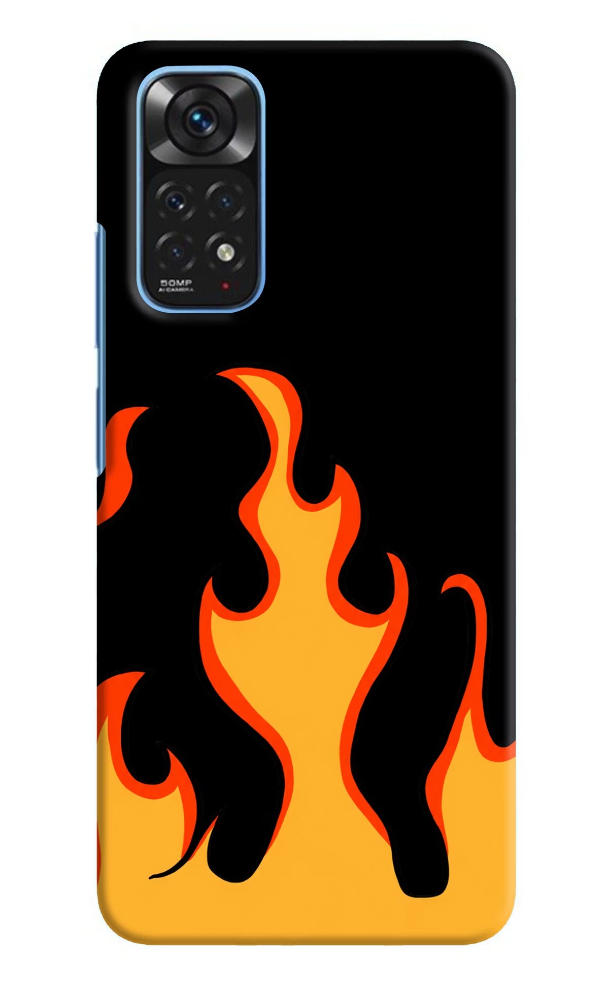 Fired Up – Black Redmi Note 11/11S Hard Case Back Cover by Casekaro