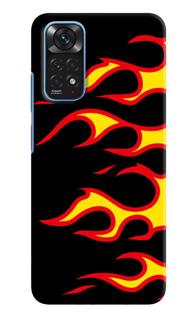 Side Sweep Flames Redmi Note 11/11S Hard Case Back Cover by Casekaro