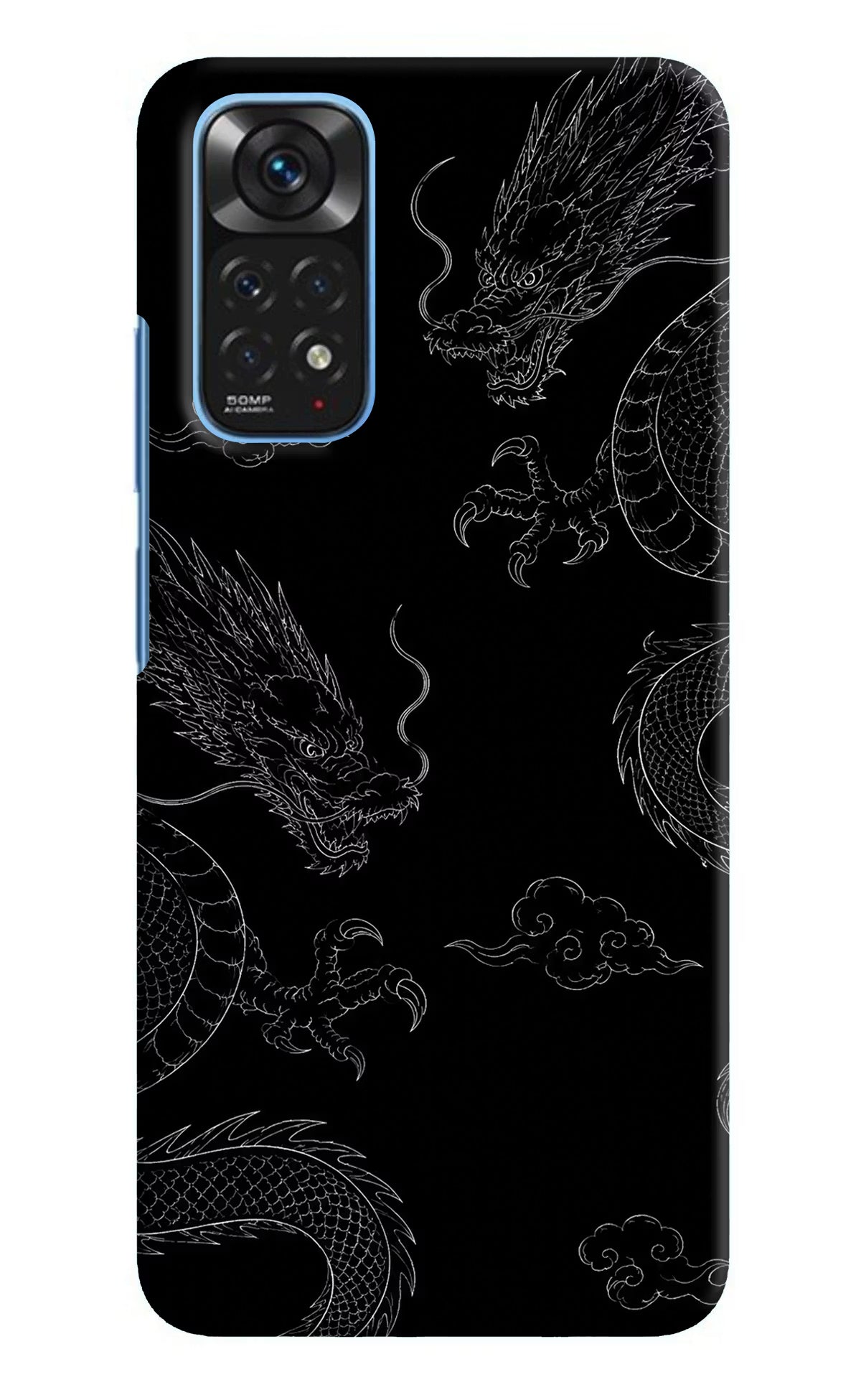 Twin Dragons Redmi Note 11/11S Hard Case Back Cover by Casekaro