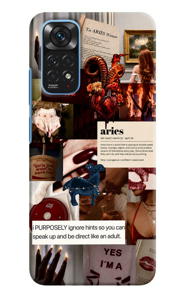Zodiac Aries Redmi Note 11/11S Hard Case Back Cover by Casekaro