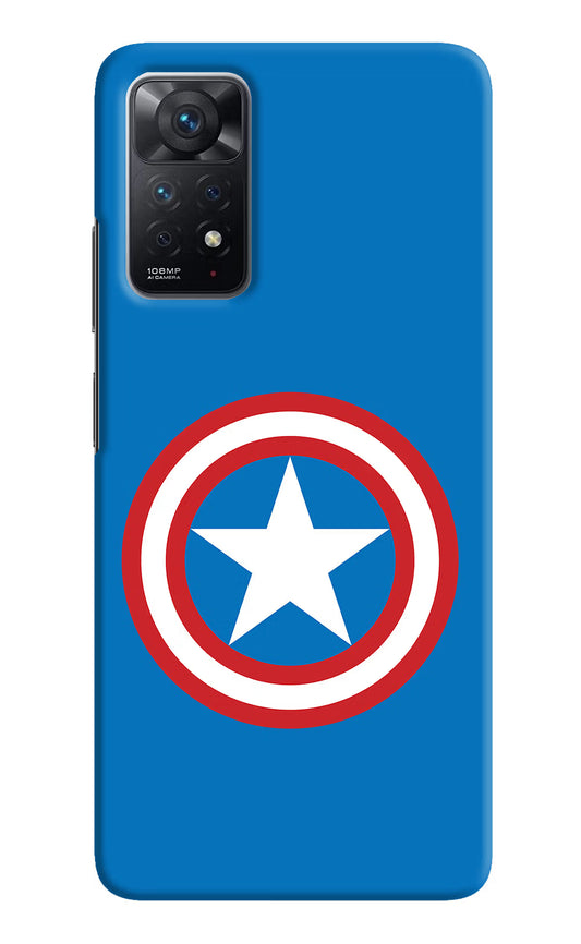 Captain America Logo Redmi Note 11 Pro Hard Case Back Cover by Casekaro