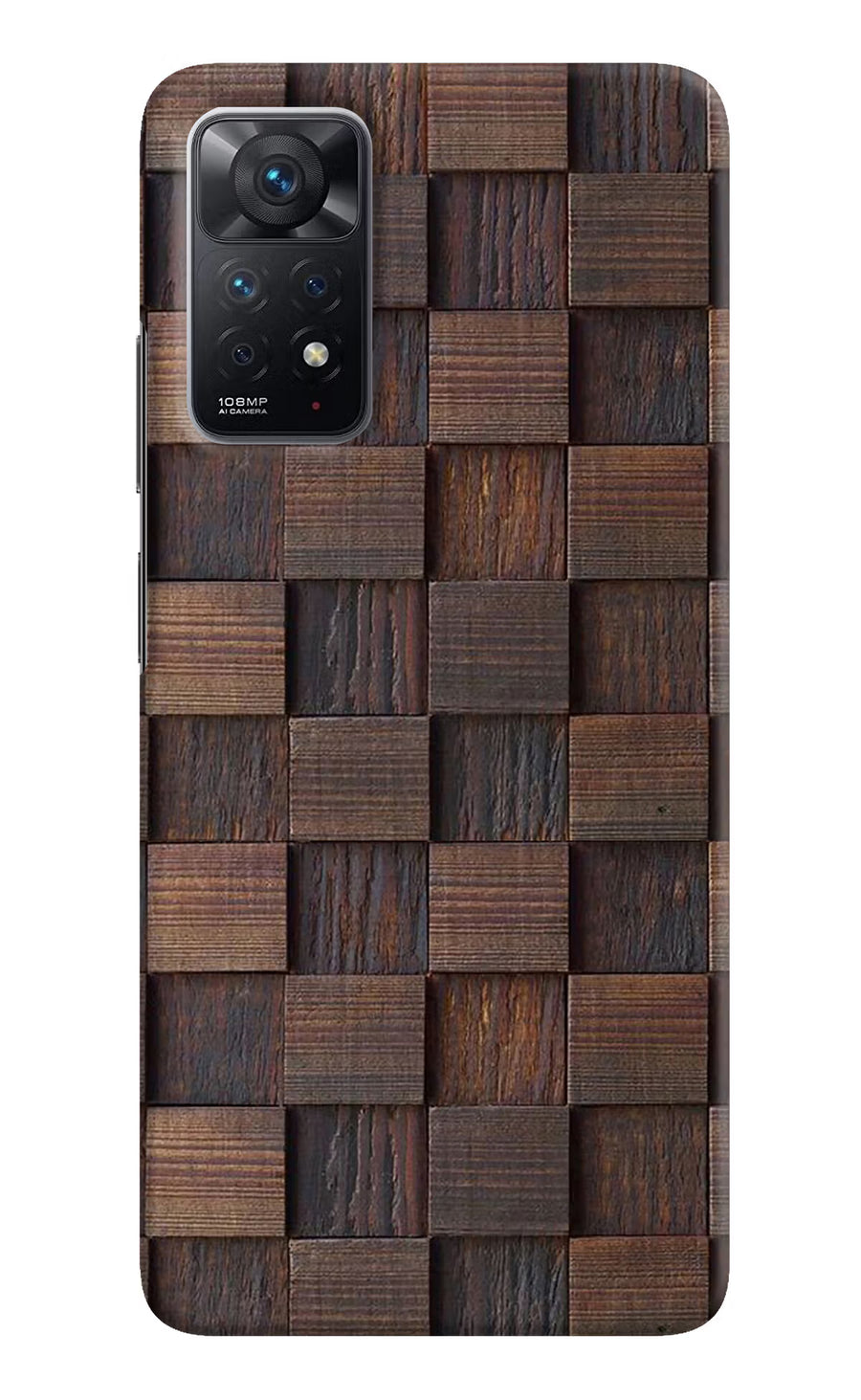 Wooden Cube Design Redmi Note 11 Pro Back Cover, Hard case