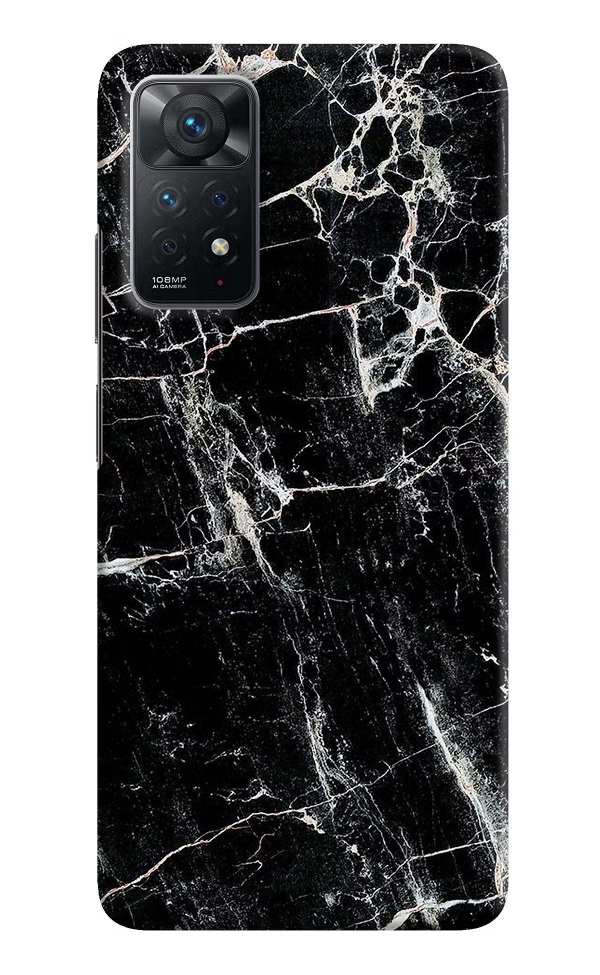 Black Marble Texture Redmi Note 11 Pro Hard Case Back Cover by Casekaro