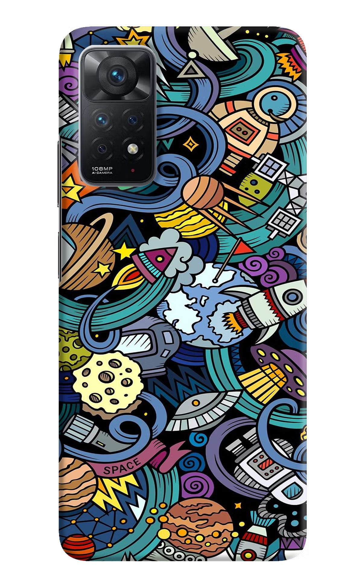 Space Abstract Redmi Note 11 Pro Hard Case Back Cover by Casekaro