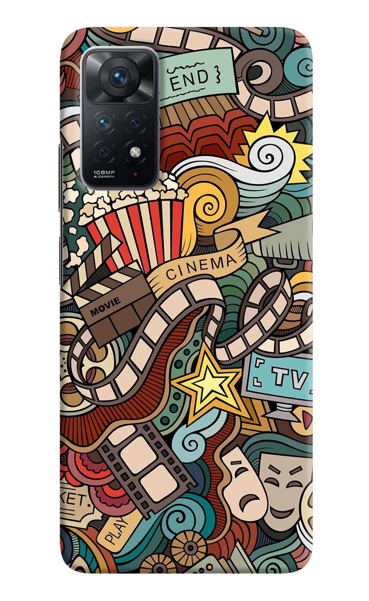 Cinema Abstract Redmi Note 11 Pro Hard Case Back Cover by Casekaro