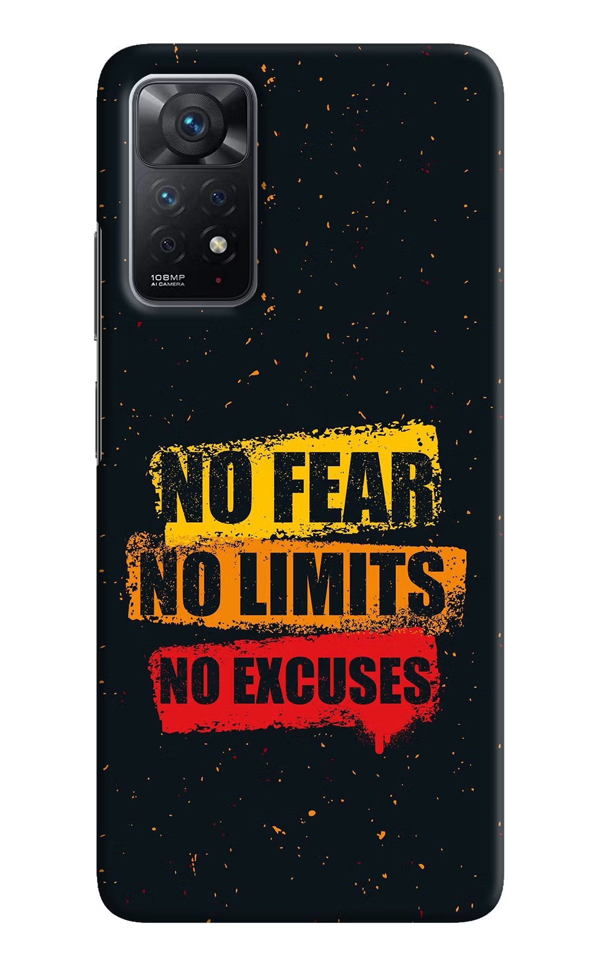 No Fear No Limits No Excuse Redmi Note 11 Pro Hard Case Back Cover by Casekaro