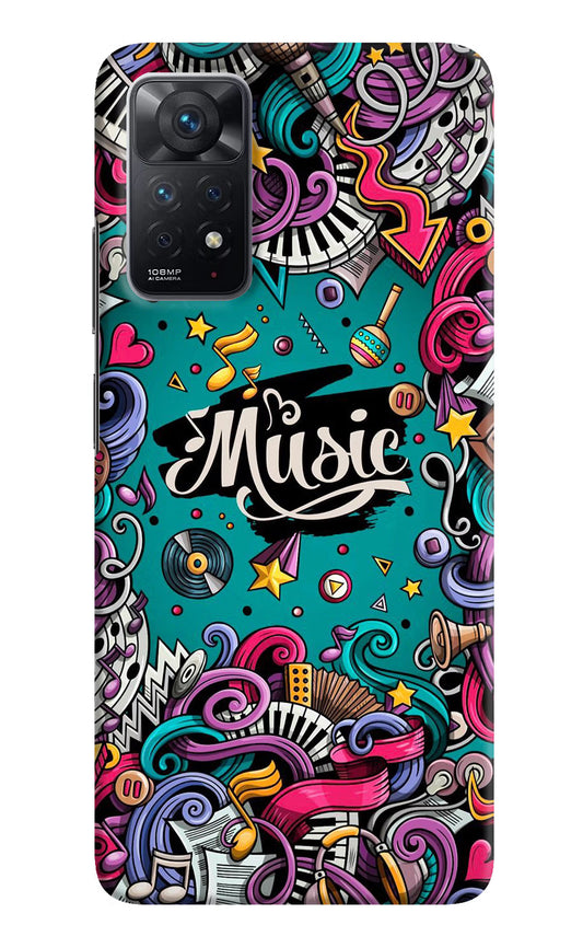Music Graffiti Redmi Note 11 Pro Hard Case Back Cover by Casekaro