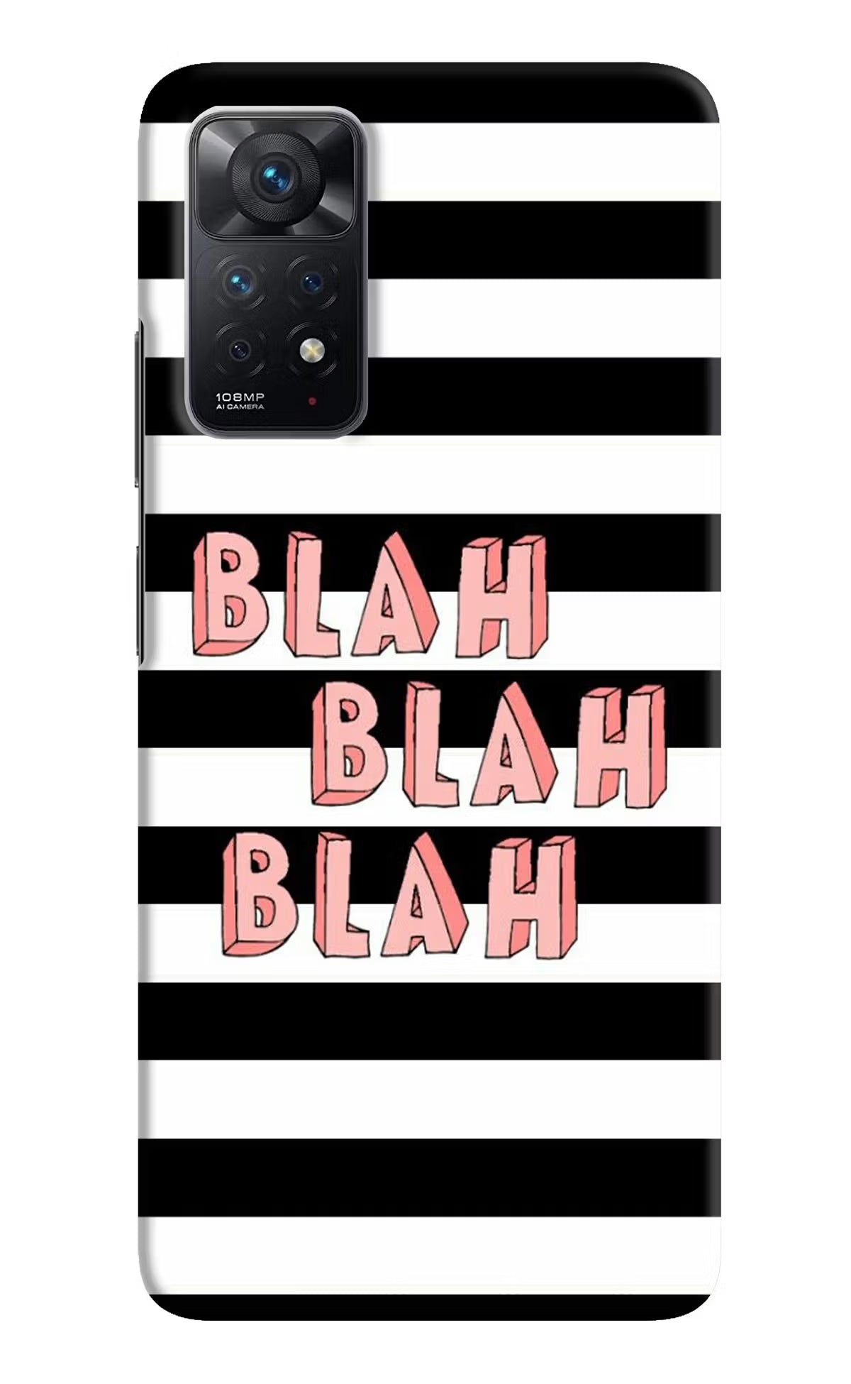 Blah Blah Blah Redmi Note 11 Pro Hard Case Back Cover by Casekaro