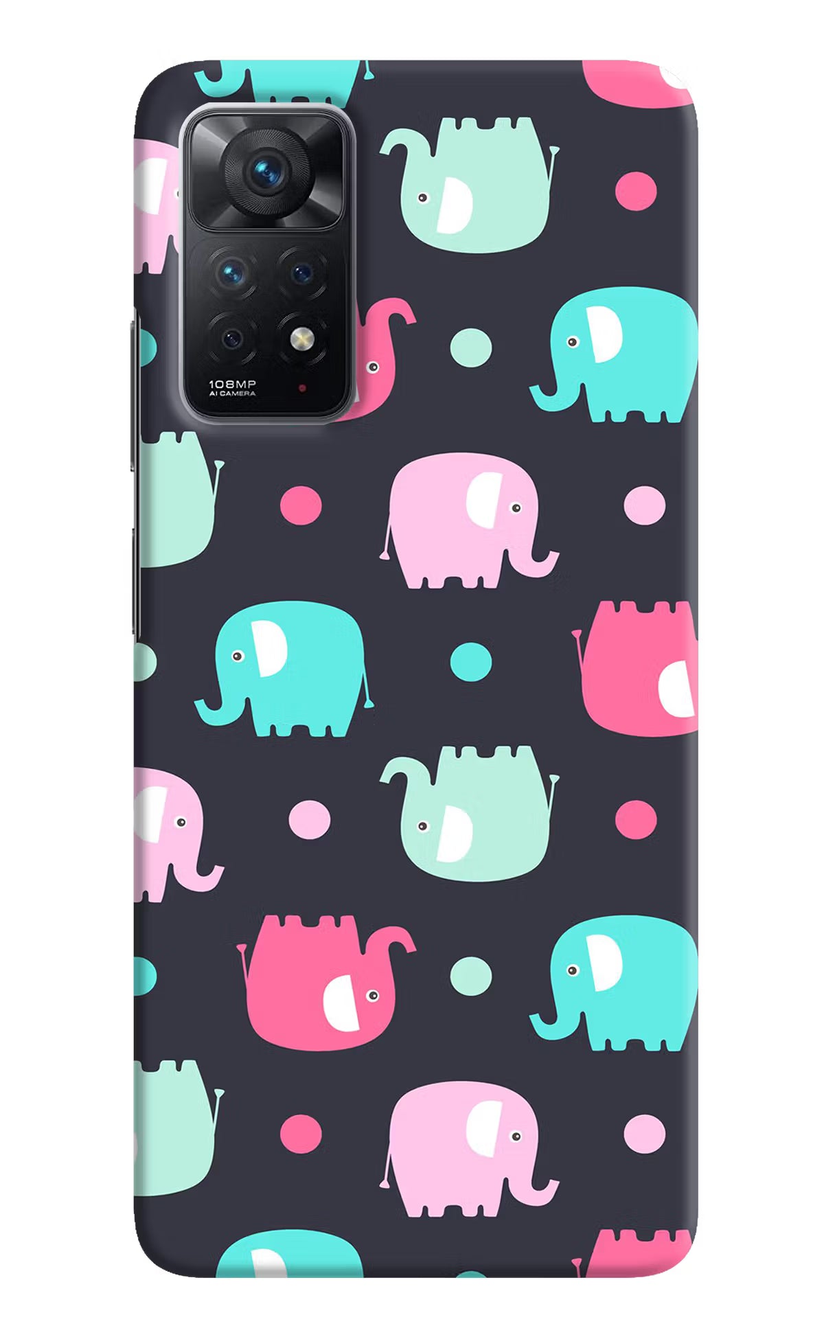 Elephants Redmi Note 11 Pro Hard Case Back Cover by Casekaro