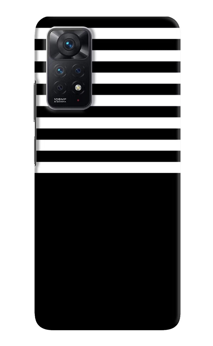 Black and White Print Redmi Note 11 Pro Back Cover, Hard case