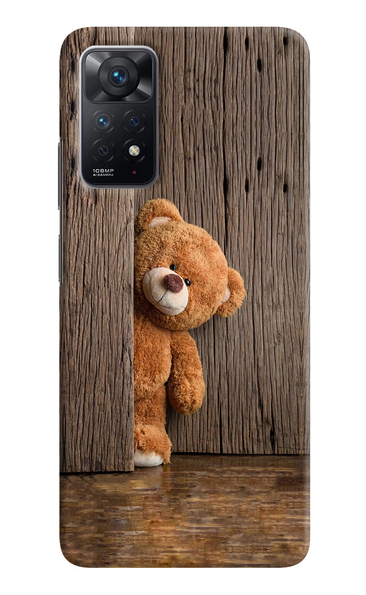 Teddy Wooden Redmi Note 11 Pro Hard Case Back Cover by Casekaro